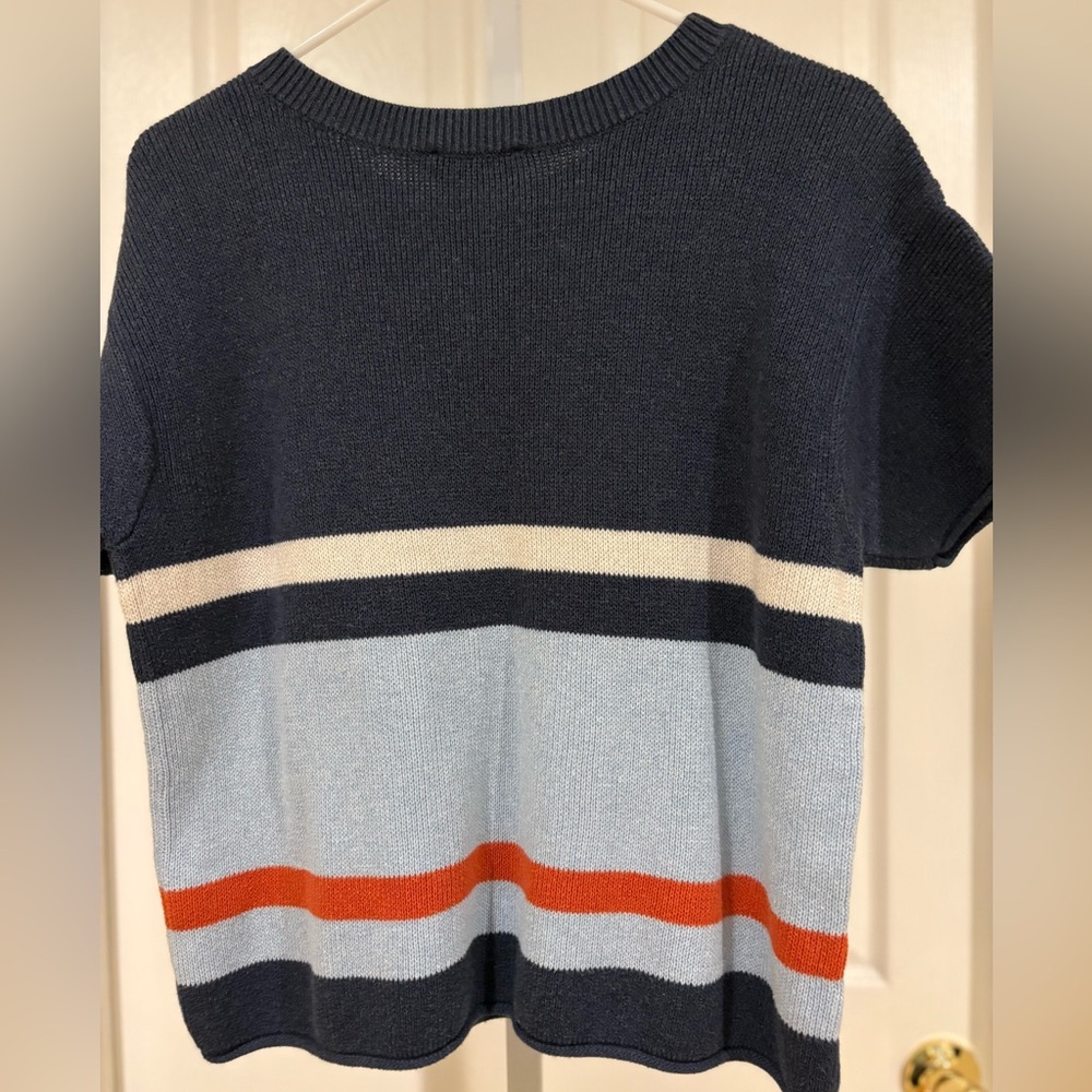 Pendleton Navy and Light Blue Geometric Sweater medium - Picture 2 of 3